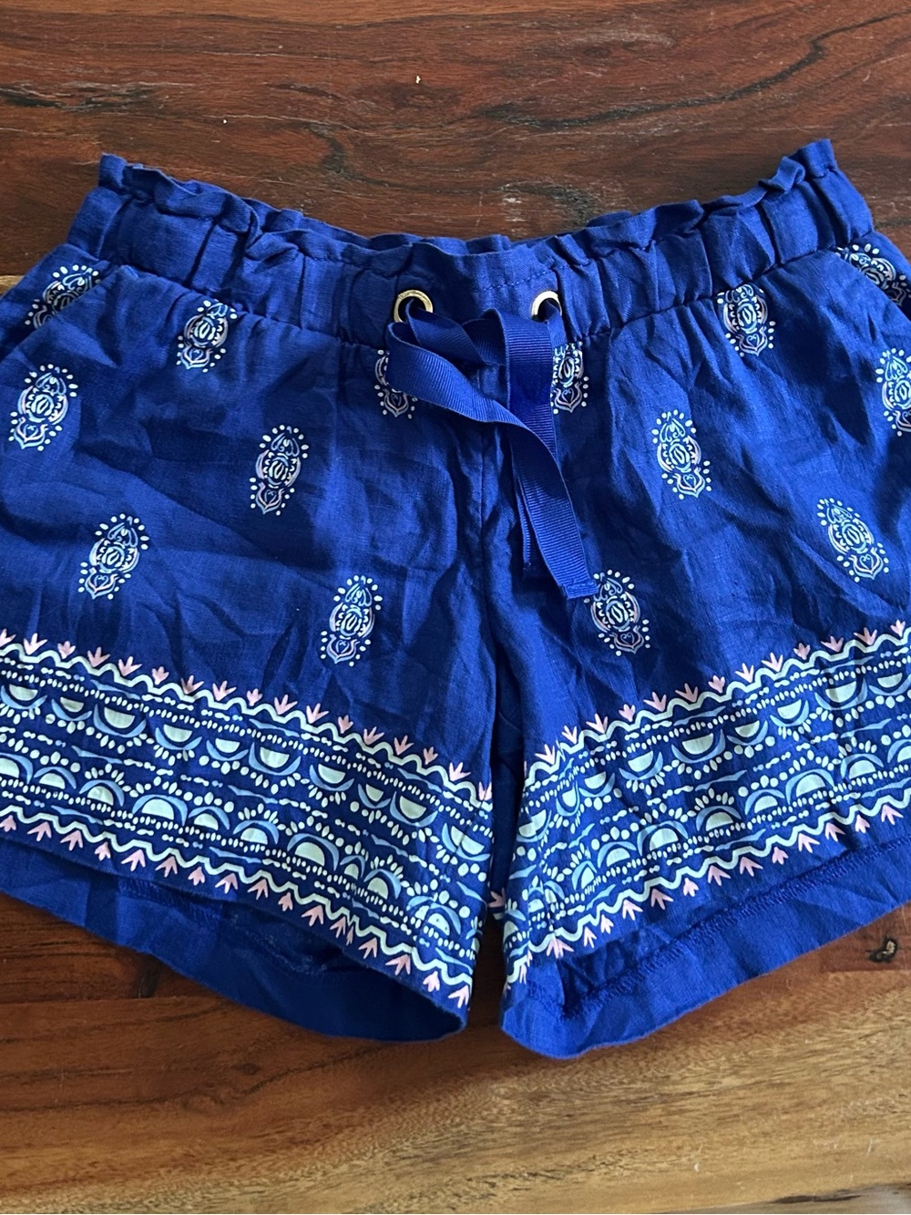 NWOT Lilly Pulitzer Lapis Lazuli Lovely lanterns Arey Linen Shorts